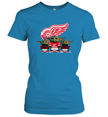 Detroit Red Wings Star Wars Logo Baby Yoda Women's T-Shirt - PrimaryTee
