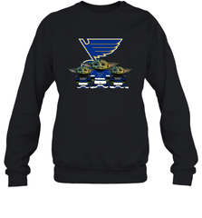 St Louis Blues Star Wars Logo Baby Yoda Sweatshirt - PrimaryTee