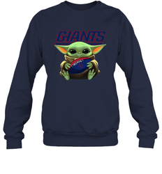 Baby Yoda Loves The New York Giants Star Wars NFL Shirts Sweatshirt - PrimaryTee