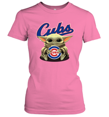 Baby Yoda Hugs The Chicago Cubs Shirts Women's T-Shirt - PrimaryTee