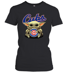Baby Yoda Hugs The Chicago Cubs Shirts Women's T-Shirt - PrimaryTee