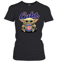 Baby Yoda Hugs The Chicago Cubs Shirts Women's T-Shirt - PrimaryTee