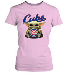 Baby Yoda Hugs The Chicago Cubs Shirts Women's T-Shirt - PrimaryTee
