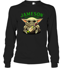 Baby Yoda Hugs Jameson Irish Whiskey Star Wars Shirts Long Sleeve T-Shirt - PrimaryTee