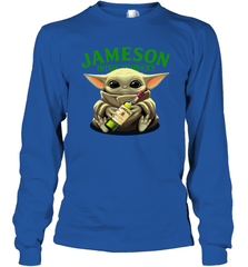 Baby Yoda Hugs Jameson Irish Whiskey Star Wars Shirts Long Sleeve T-Shirt - PrimaryTee