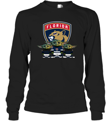 Florida Panthers Star Wars Logo Baby Yoda Long Sleeve T-Shirt - PrimaryTee