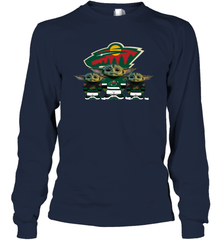 Minnesota Wild Star Wars Logo Baby Yoda Long Sleeve T-Shirt - PrimaryTee