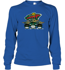 Minnesota Wild Star Wars Logo Baby Yoda Long Sleeve T-Shirt - PrimaryTee