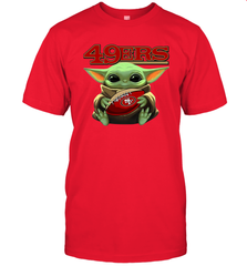 Baby Yoda Loves The San Francisco 49ers Star Wars NFL Shirts Men's T-Shirt - PrimaryTee