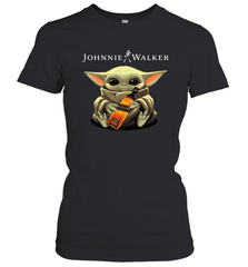 Baby Yoda Hugs Johnnie Walker Bottle Star Wars Shirts Women's T-Shirt - PrimaryTee