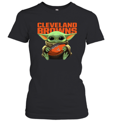 Baby Yoda Loves The Cleveland Browns Star Wars NFL Shirts Women's T-Shirt - PrimaryTee