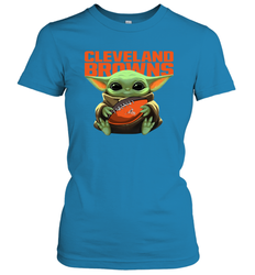 Baby Yoda Loves The Cleveland Browns Star Wars NFL Shirts Women's T-Shirt - PrimaryTee