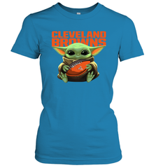 Baby Yoda Loves The Cleveland Browns Star Wars NFL Shirts Women's T-Shirt - PrimaryTee