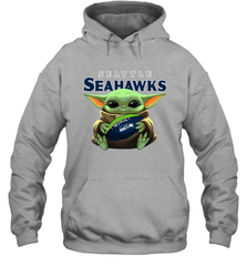 Baby Yoda Loves The Seattle Seahawks Star Wars NFL Shirts Hoodie - PrimaryTee