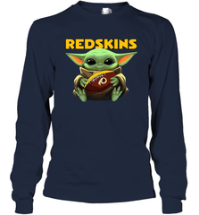 Baby Yoda Loves The Washington Redskins Star Wars NFL Shirts Long Sleeve T-Shirt - PrimaryTee