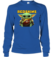 Baby Yoda Loves The Washington Redskins Star Wars NFL Shirts Long Sleeve T-Shirt - PrimaryTee