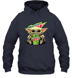 Baby Yoda Hugs Mountain Dew Can Star Wars Shirts Hoodie - PrimaryTee