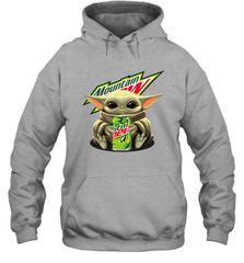 Baby Yoda Hugs Mountain Dew Can Star Wars Shirts Hoodie - PrimaryTee