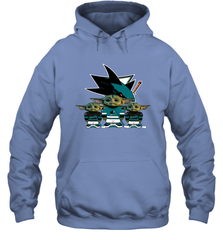 San Jose Sharks Star Wars Logo Baby Yoda Hoodie - PrimaryTee