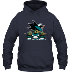 San Jose Sharks Star Wars Logo Baby Yoda Hoodie - PrimaryTee
