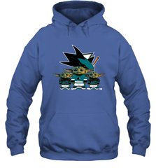 San Jose Sharks Star Wars Logo Baby Yoda Hoodie - PrimaryTee