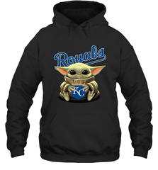 Baby Yoda Hugs The Kansas City Royals Shirts Hoodie - PrimaryTee