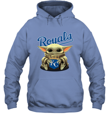 Baby Yoda Hugs The Kansas City Royals Shirts Hoodie - PrimaryTee