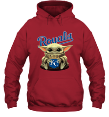 Baby Yoda Hugs The Kansas City Royals Shirts Hoodie - PrimaryTee