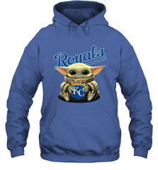 Baby Yoda Hugs The Kansas City Royals Shirts Hoodie - PrimaryTee