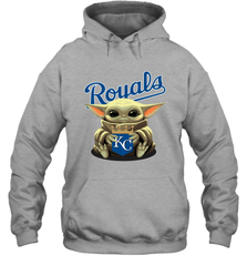 Baby Yoda Hugs The Kansas City Royals Shirts Hoodie - PrimaryTee