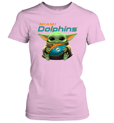 Baby Yoda Loves The Miami Dolphins Star Wars NFL Shirts Women's T-Shirt - PrimaryTee