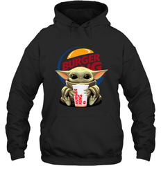 Baby Yoda Hugs Burger King Cup Star Wars Shirts Hoodie - PrimaryTee