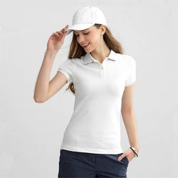 2019 Summer Fashion Polo Shirt Women New Casual Short Sleeve Slim Polos Mujer Shirts Tops Plus Size Female Cotton Polo Shirt - PrimaryTee