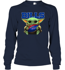 Baby Yoda Loves The Buffalo Bills Star Wars NFL Shirts Long Sleeve T-Shirt - PrimaryTee