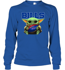Baby Yoda Loves The Buffalo Bills Star Wars NFL Shirts Long Sleeve T-Shirt - PrimaryTee