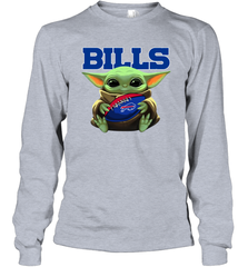 Baby Yoda Loves The Buffalo Bills Star Wars NFL Shirts Long Sleeve T-Shirt - PrimaryTee