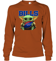Baby Yoda Loves The Buffalo Bills Star Wars NFL Shirts Long Sleeve T-Shirt - PrimaryTee