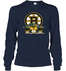 Boston Bruins Star Wars Logo Baby Yoda Long Sleeve T-Shirt - PrimaryTee