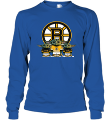 Boston Bruins Star Wars Logo Baby Yoda Long Sleeve T-Shirt - PrimaryTee