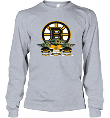 Boston Bruins Star Wars Logo Baby Yoda Long Sleeve T-Shirt - PrimaryTee