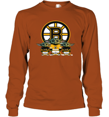 Boston Bruins Star Wars Logo Baby Yoda Long Sleeve T-Shirt - PrimaryTee