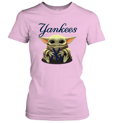 Baby Yoda Hugs The New York Yankees Shirts Women's T-Shirt - PrimaryTee