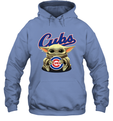 Baby Yoda Hugs The Chicago Cubs Shirts Hoodie - PrimaryTee