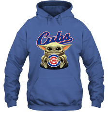 Baby Yoda Hugs The Chicago Cubs Shirts Hoodie - PrimaryTee
