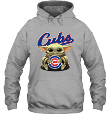 Baby Yoda Hugs The Chicago Cubs Shirts Hoodie - PrimaryTee