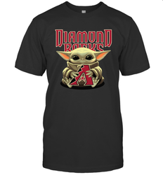Baby Yoda Hugs The Arizona Diamondbacks Shirts Men's T-Shirt - PrimaryTee