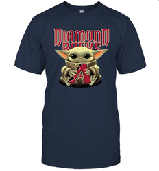 Baby Yoda Hugs The Arizona Diamondbacks Shirts Men's T-Shirt - PrimaryTee
