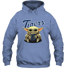 Baby Yoda Hugs The Detroit Tigers Shirts Hoodie - PrimaryTee