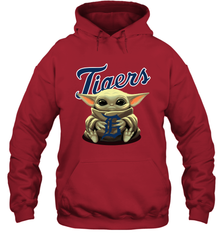 Baby Yoda Hugs The Detroit Tigers Shirts Hoodie - PrimaryTee