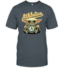 Baby Yoda Hugs The Oakland Athletics Shirts Men's T-Shirt - PrimaryTee